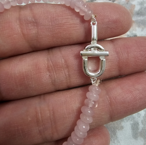 Tous Manifesto Pink Chalcedony Silver Bracelet - Picture 7 of 8